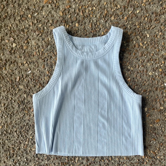 aerie Tops - aerie light blue ribbed tank size l